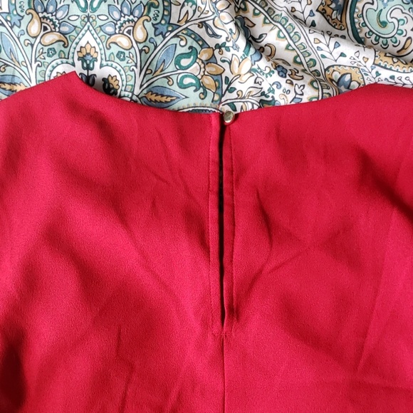 Banana republic red peplum large shirt - Picture 3 of 4